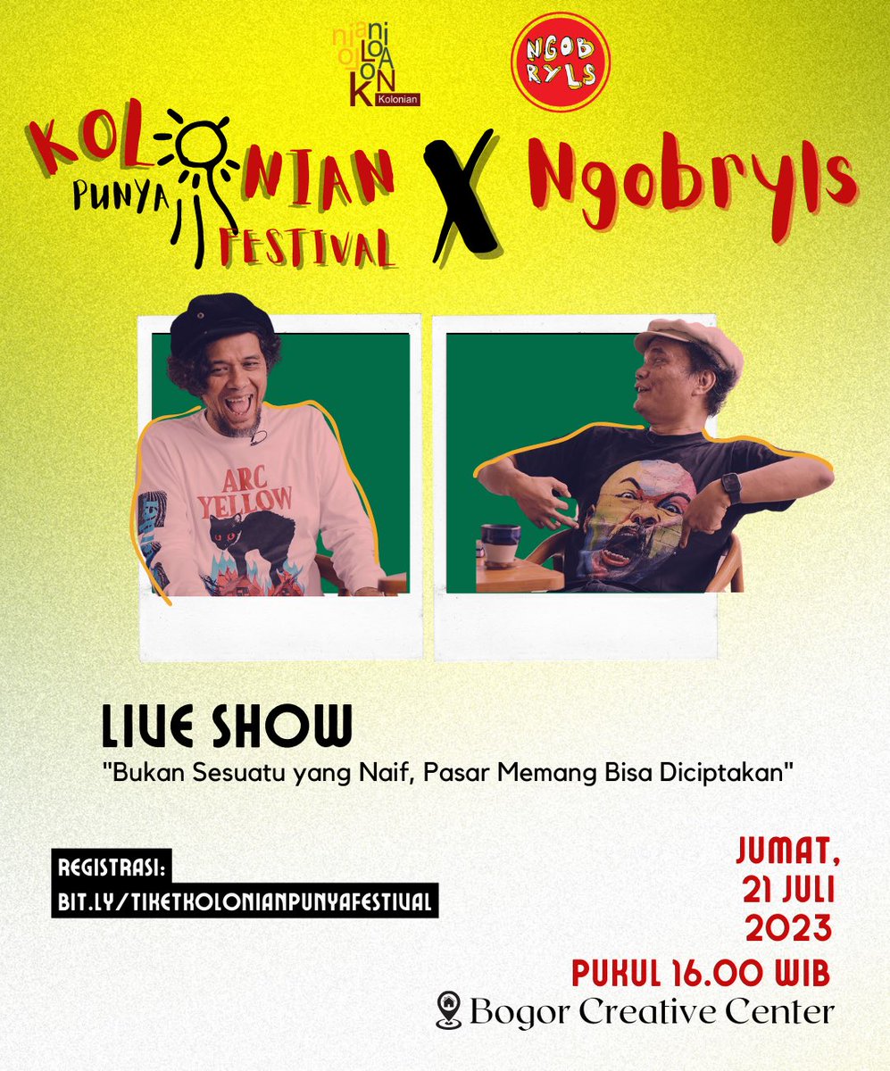 Buat Yang Ada Di Seputaran Bogor Dan Sekitarnya,..Ngobryls Akan Nongkrong di acara <a href="/kolonianis/">KOLONIAN</a> 

Tanggal Dan Tempatnya Sudah Disediakan,Tinggal Kehadiran Kita Semua Yang Dinantikan 

#ngobrylsbogor