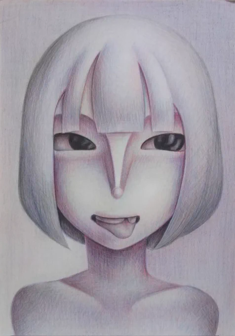 新作の色鉛筆画です。 作品名:あの子のああいうところ B5ケント紙 色鉛筆 #色鉛筆画 #現代アート #絵画 #創作 #一次創作 #アート #アナログ #drawing #contemporaryart #art #artist #artwork #绘画 #藝術 #유화 #아크릴화