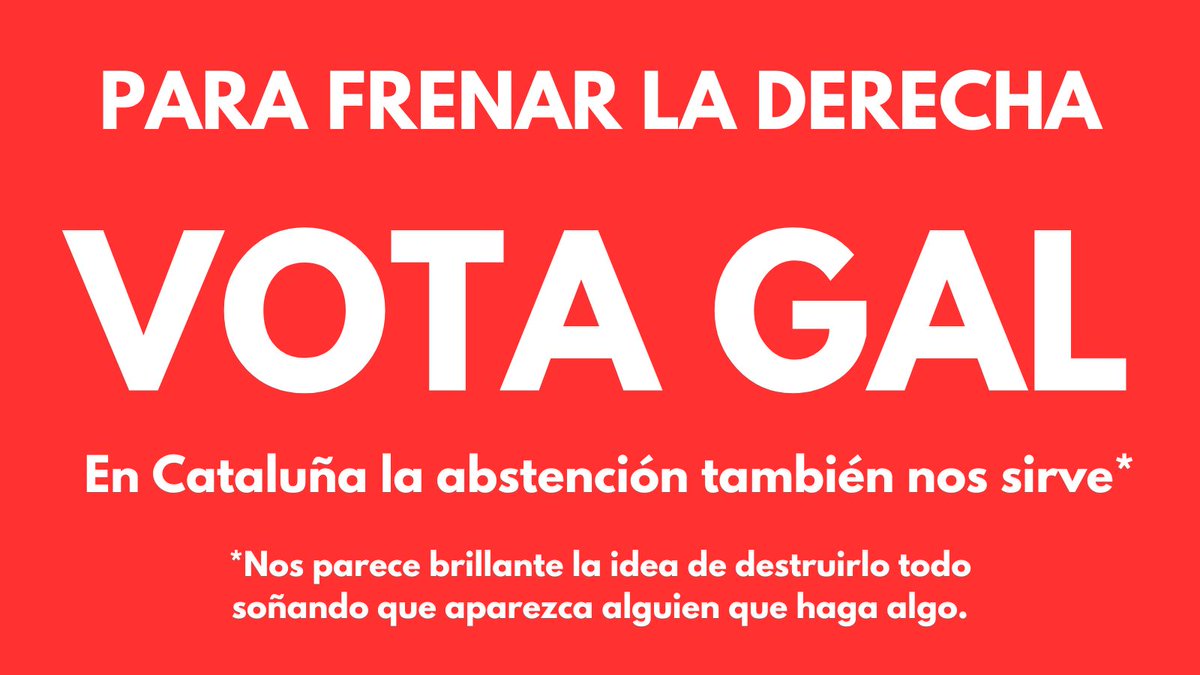#AbstencioCatalana
#AbstencioMassiva23J 
#AbstencioIndependitzadora