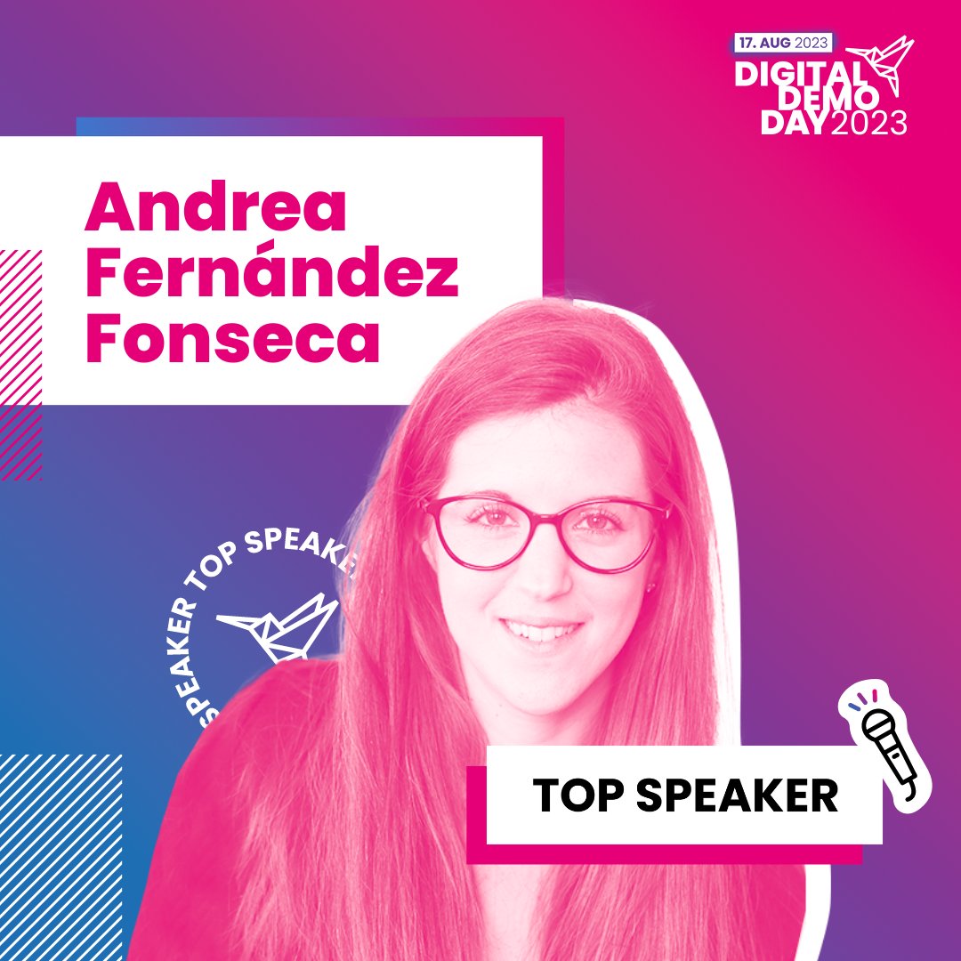 digihub_de's tweet photo. 👋 Wir freuen uns sehr, bekanntgeben zu können, dass #FemaleInTech Powerhouse, Andrea Fernández Fonseca, Leiterin der Abteilung Data Intelligence bei trivago, zu unserem Top-Speaker Lineup auf dem diesjährigen #DDD23 gehören wird! 🎉

#dwnrw https://t.co/KCb3iHfHSm