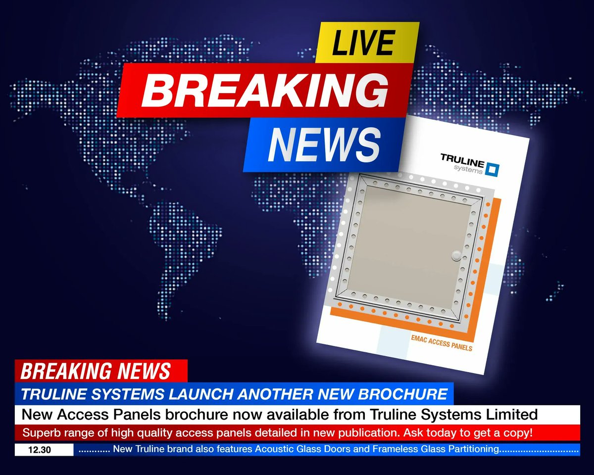 trulinesystems's tweet photo. Breaking News‼️ 

Truline launches another brochure - Access Panels. With our extensive range, we have the right product for you.

Request a copy
Web: https://t.co/vzsb7mLpY7
Email: enquiries@trulinesystems.co.uk
Phone: 0121 511 1300

Call us for details of UK distributors. https://t.co/thODB6GklH