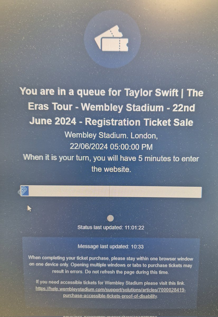 I'm in! #taylorswifttickets #thequeue #waiting