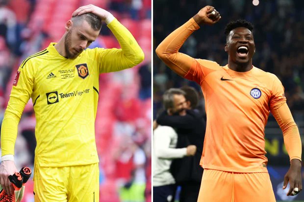 Do you think Andre Onana will perform better than <a href="/D_DeGea/">David de Gea</a> at <a href="/ManUtd/">Manchester United</a>?

Your answer is to be read in #FinalWhistle from 2-3pm on <a href="/GalaxyTVUg/">Galaxy TV Jikonkone</a> with @winny_mk and <a href="/dennis_mayega/">Dennis Mayega</a> 

#FinalWhistle
#Onana 
#degea 
#KagwirawoUpdates