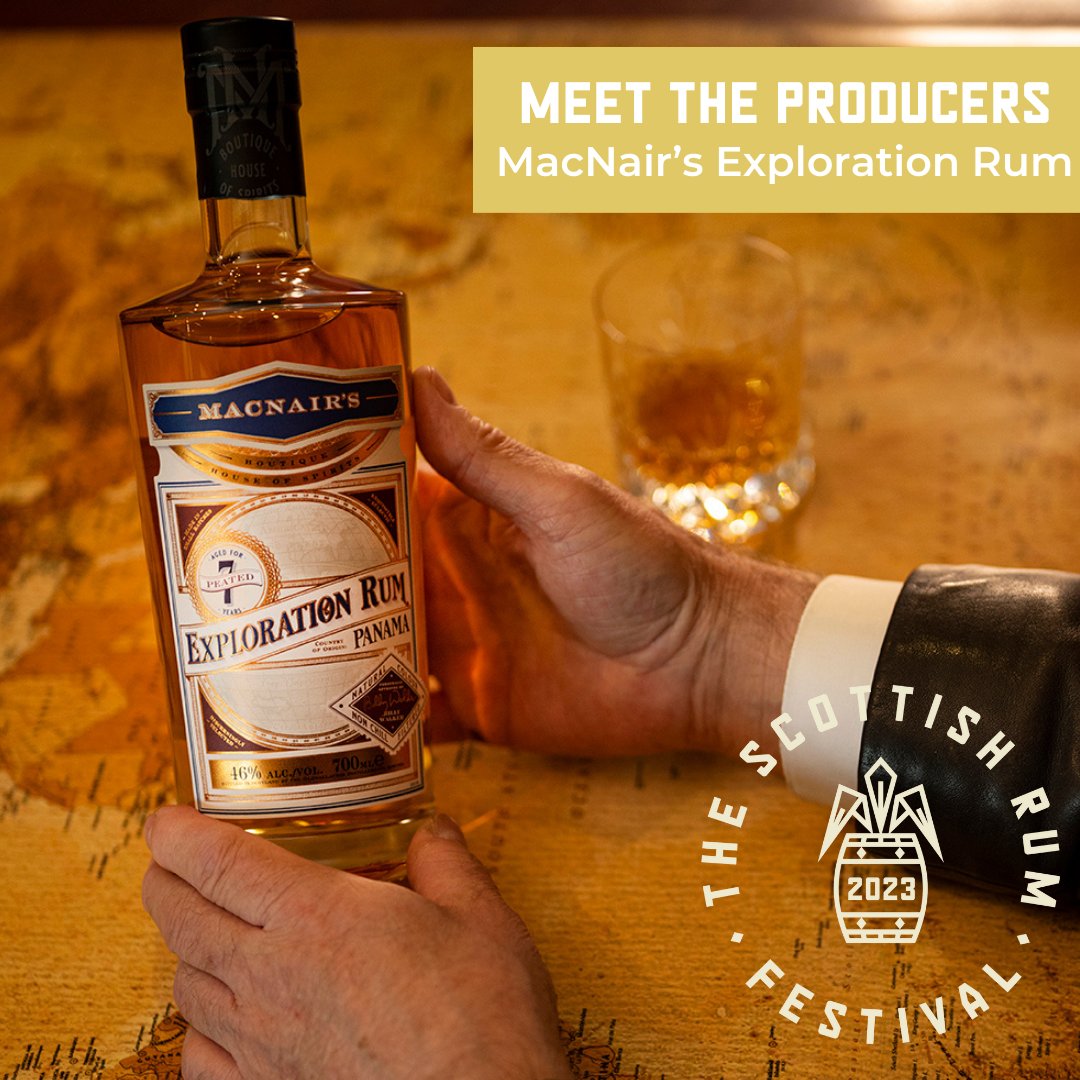 We are thrilled to welcome MacNair's Exploration Rum to The Scottish Rum Festival 2023.

Master Blender, Billy Walker, searches out the world’s finest rums and elevates them to their optimum at @TheGlenAllachie Distillery. 

Read more in our festival blog: https://t.co/jEyOnw5z5K https://t.co/vV9MSsWbz6