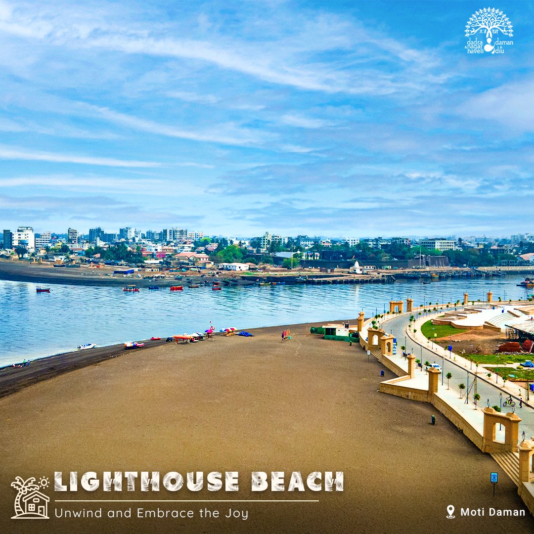 dnhddtourism's tweet photo. Embrace the vibrant energy of Lighthouse Beach as you indulge in sun, sand, and pure bliss. Lighthouse Beach is your gateway to an unforgettable experience filled with joy, fun, and wonderful memories.

#daman  #lighthousebeach #river #damancity #explorednhdd #dnhddtourism https://t.co/KLZXFldQ6k