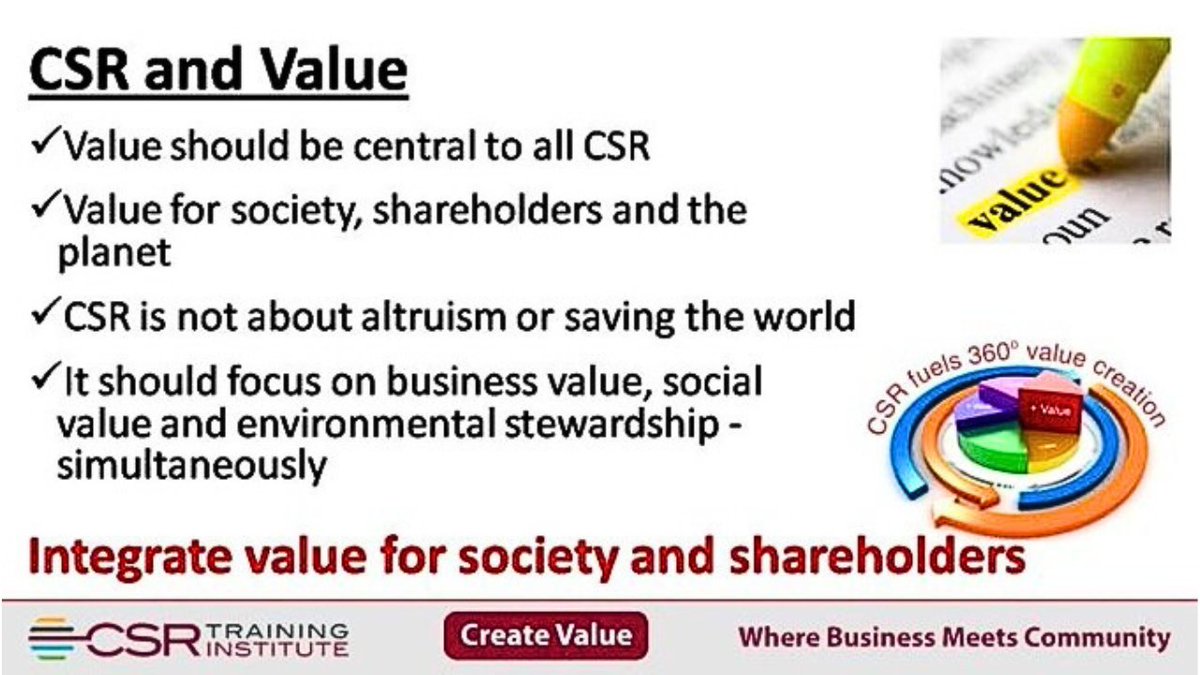 csresginstitute's tweet image. #CSR is about value for society, shareholders and the planet. Lose this focus and you destroy value, increase risk and decrease sustainability. No exceptions.

#CSR #ESG #SDG #Sustainability