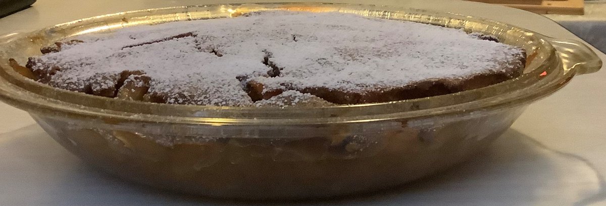 Apple and ginger sponge pudding, ready to watch Dessert Week on #BakeOffAU, and tweet along with @thewashingup . Totally cracked (a bit like me) but that just lets the scents permeate the room more.