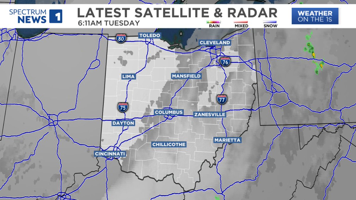 RADAR ON THE 1s- Here is the latest view of the Spectrum News 1 StormTrack Doppler Radar across Ohio. For the latest statewide weather information, visit https://t.co/b1Uud57RaE. #OHwx #RadarUpdate https://t.co/OLdPlMpvcI