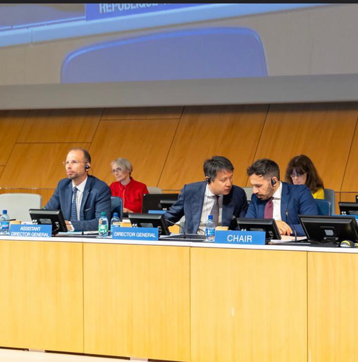 The @WIPO General Assembly unanimously elected the State of #Qatar as a member of the Program and Budget Committee, reflecting the high level of interest in cooperating with WIPO to build a knowledge-based economy and achieve the goals of the Qatar National Vision 2030. https://t.co/RjUZpuV90Y