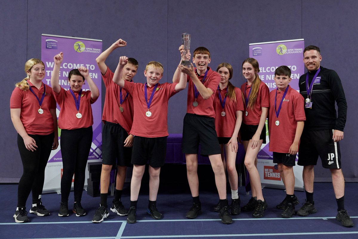 NorthernEdTrust's tweet image. Two fantastic days of NET Tennis to round off our trust-wide events for 2023. Huge congratulations to our primary overall winners - Whitecliffe Primary Academy; and our secondary overall winners - @DykeHouse Academy.