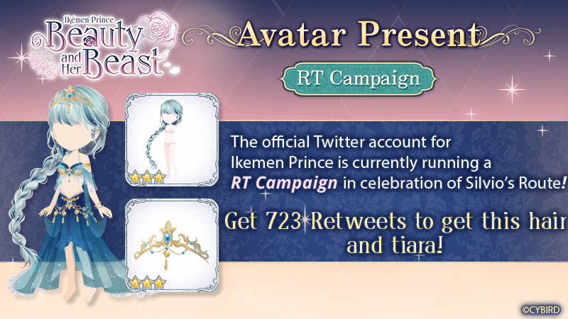 ikepri_en's tweet photo. 💎 Free Avatar RT Campaign💎

Reach 723 RTs for this tweet (in honor of Silvio's birthday on July 23rd) to get

✨ Benitoite-Colored Hair

and

✨ Benitoite Tiara

for free!

Good luck! 💖

#ikepri #otome https://t.co/mCw4jQ9xxe