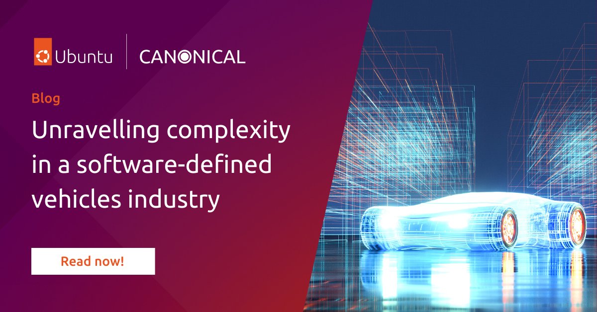 ⚡ Vehicles are becoming more connected, autonomous, shared and electric. 

The #automotive industry will have to hyper-focus when moving towards software-defined vehicles using #Linux and #opensource.

ubuntu.com/blog/unravelli…