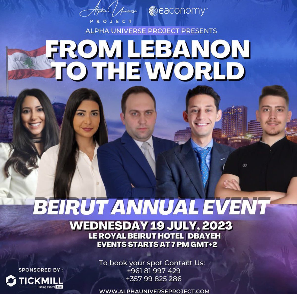88Abdallah's tweet image. Extremely excited for Alpha Universe Beirut Annual event 🇱🇧🔥

📍Le Royal Beirut Hotel
⏳7 Pm Beirut time

Few seats left ‼️
DM us for more info and get ready for an outstanding international event here in Beirut 💥
See u all guys 🙌🏻