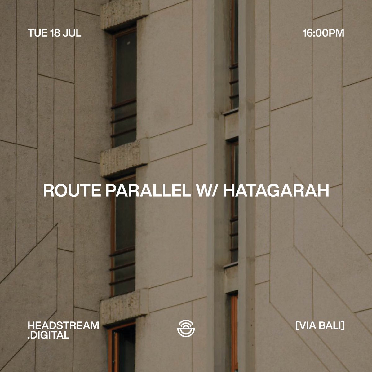 Listen my radio program Route Parallel on Headstream Radio this afternoon, start on 16:00 pm. Heads up to: headstream.potatohead.co