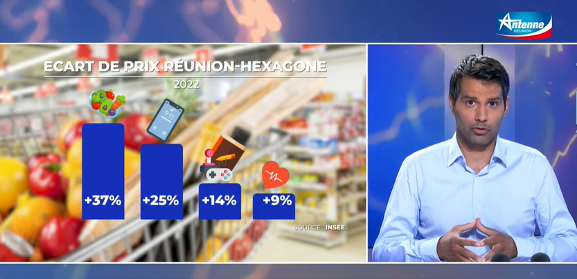 🛒Comparaison des prix entre #LaRéunion et la France métropolitaine Décryptage de Youshaa Hassenjee et reportage au JT d'@antennereunion avec les explications de Loup Wolff, Directeur interrégional de l’@InseeOI à retrouver ici 📺antennereunion.fr/infos-et-magaz… 👉insee.fr/fr/statistique…