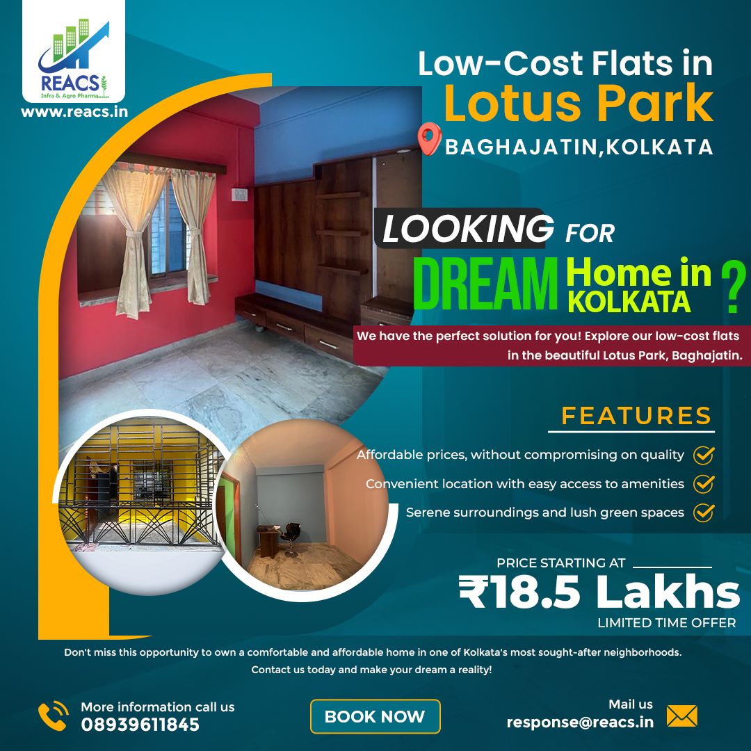 📷 Looking for your dream home in Kolkata? We have the perfect solution for you! Explore our low-cost flats in the beautiful Lotus Park, Baghajatin. 📷#FlatsForSale #LotusParkBaghajatin #AffordableHomes #KolkataRealEstate #LowCostFlats #DreamHome #PropertyInvestment