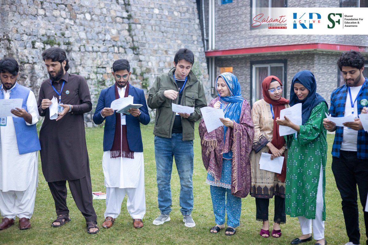ShaoorF's tweet photo. Breaking the ice with fellows from Cohort X of Salamti Fellowship.. Khyber Pakhtunkhwa excelled in every way #salamti #ActiveKP #CohortX @TweetsSAH @rajashoaibakbar https://t.co/8XnoF5jnc6