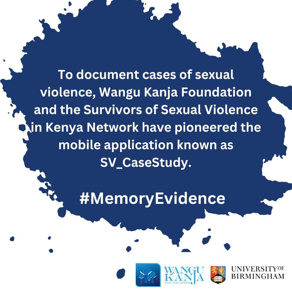 MwananchiVoice's tweet photo. To document cases of sexual violence, Wangu Kanja Foundation and the Survivors of Sexual Violence in Kenya Network have pioneered the mobile application known as SV_CaseStudy
@WanguKanjaF @SSVKenya
#MemoryEvidence https://t.co/ycbS9vtGmO