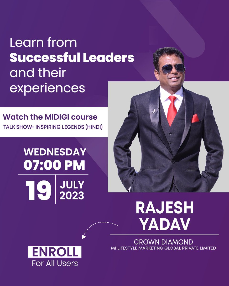 Join Rajesh Yadav's MiDigi Course, 'Talk Show- Inspiring Leaders,' and embark on an exciting path to success.
Enroll now to create your own successful future
bit.ly/3pdJjqE
#MDW #business #entrepreneur #marketing #workfromhome #motivation #success #MidigiWorld #talkshow