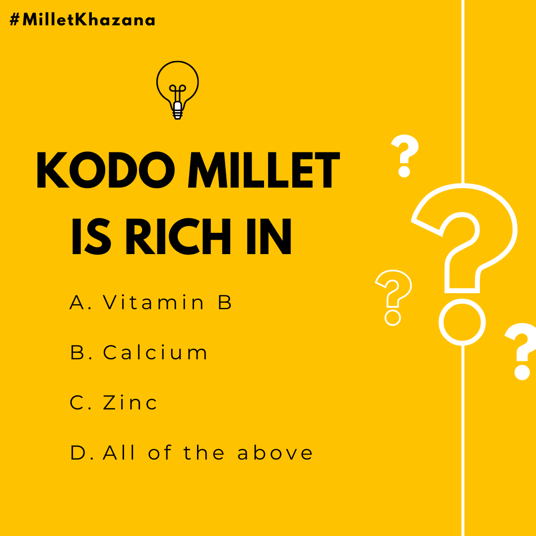 SanjeevKapoor's tweet photo. Can you guess what's Kodo Millet rich in?
Kodo #MilletKhazana ka member hai, so jaan pehechan kar lo.
Friendship ho gai toh chalo batao kaunsi recipe banaoge?
#MilletKhazana #SanjeevKapoor
#365DaysOfMillets #MilletwithSK #ThisYearMillets #YearOfMillets #Millet https://t.co/hMuNiopAqn