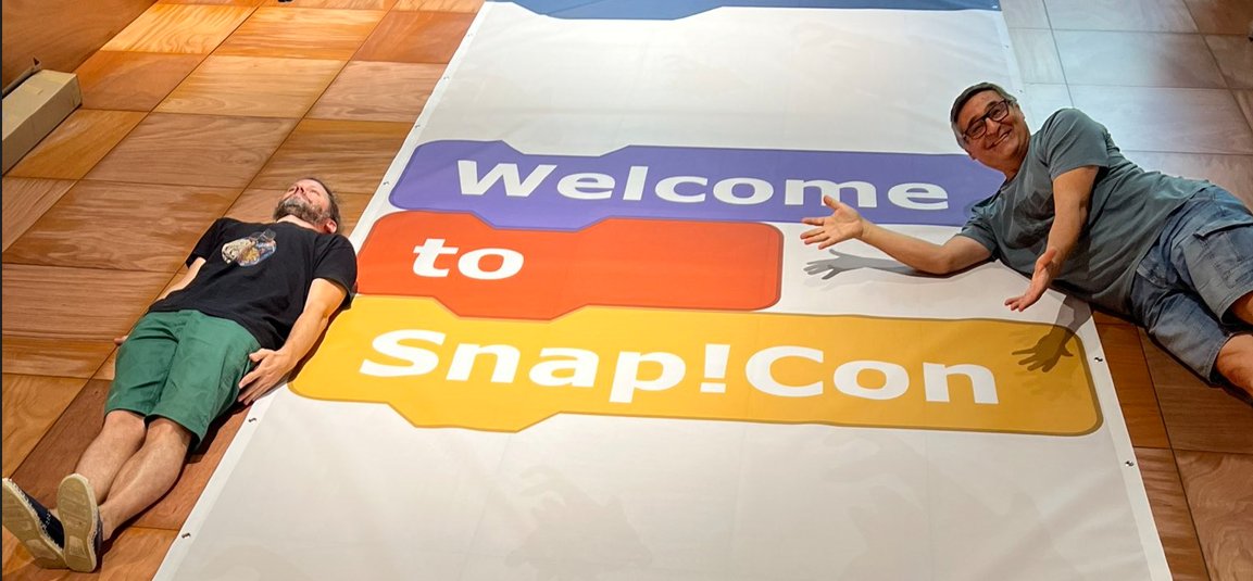 ToniMorenoRey's tweet photo. Remember, tomorrow Wednesday the 19th you have an appointment with #SnapCon2023.
International CS experts will meet at @citilab.
19, 20 and 21 July.
Conferences👇
🧐🤩👉https://t.co/ix620pm4aX
@edutec_ @SnapCloud @microblocksfun @jferran6 @jogaye @ROBOLOT @Innovadidactic @sap https://t.co/mnFlwmodAw