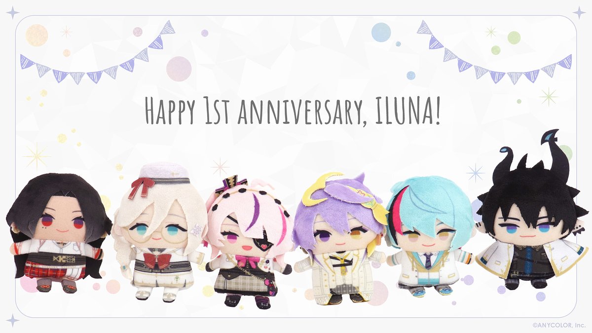 NIJISANJI_World's tweet photo. 【🎊#ILUNA 1st Anniversary🎊 now on sale】

July 25 is the date of ILUNA members' first streams!
The commemorative merch for "ILUNA 1st Anniversary" is now on sale🥂
Place your orders now!

🔻Store:
https://t.co/0KtoEQ2ryk

#NIJISANJI_EN https://t.co/RGeOZ5TmqT
