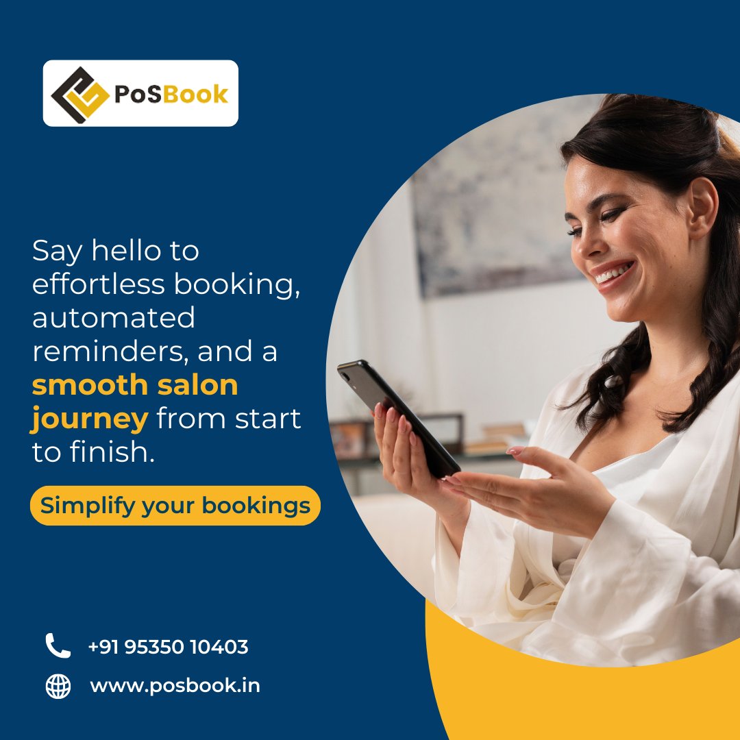 Posbook365's tweet photo. Posbook's intuitive appointment booking system ensures a seamless experience for your clients. Hassle-free scheduling, automatic reminders, and easy rescheduling options make it a breeze for your clients to book and manage appointments.
.
.
.
#Posbook #AppointmentScheduling https://t.co/wVXZ2M5mhv