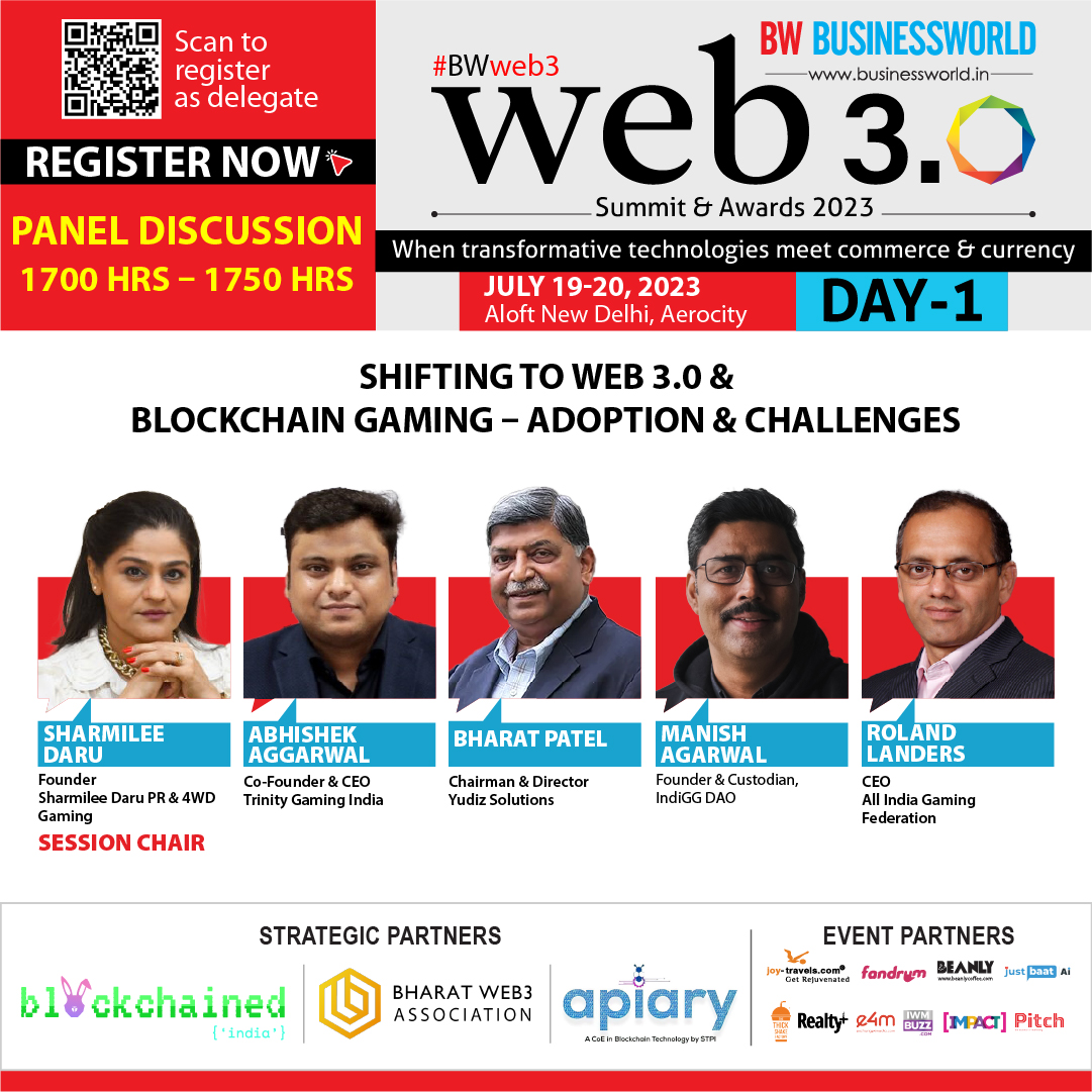 SharmileeD_PR's tweet photo. Join us as we celebrate the growth of emerging tech in India at the BW Web 3.0 Summit &amp; Awards 2023 on 19th &amp; 20th July at Aloft, New Delhi Aerocity.

Register to Attend: https://t.co/HaCYBDxUQI

#blockchain #web3 #summit # https://t.co/F8L8LkrkRI