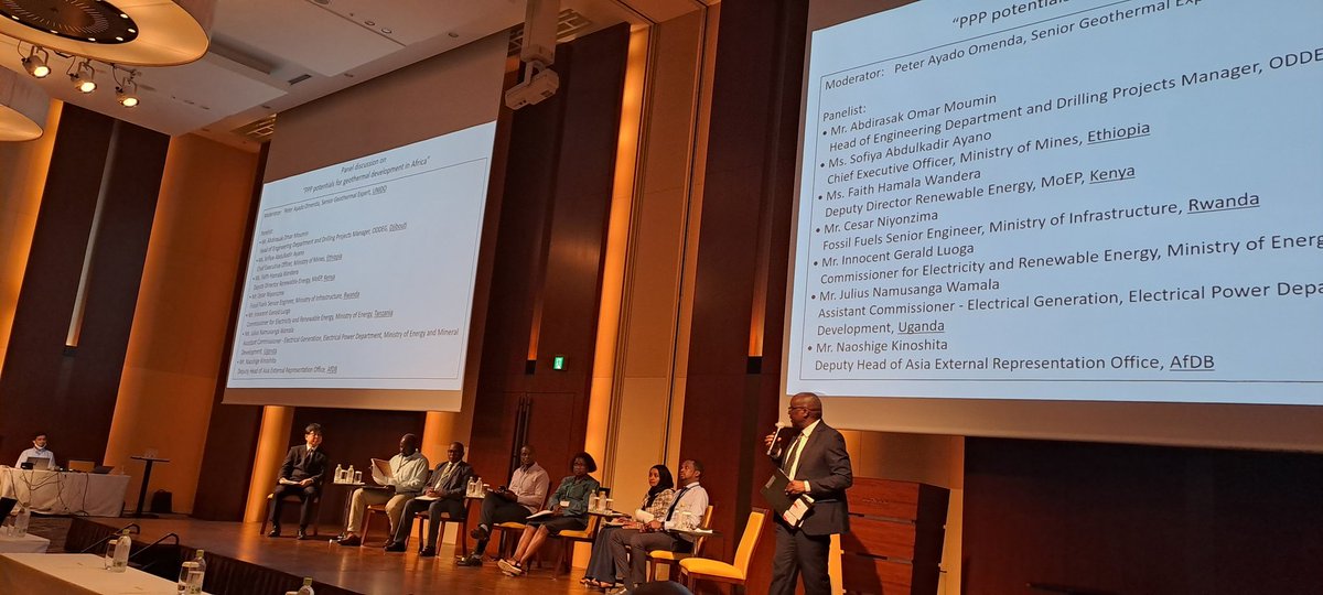 ShubiF's tweet photo. Participate in the panel session, titled "Building low carbon and climate resilient energy systems in an Africa-effective way to unlock geothermal potentials."
#TGDC
#TANESCO
#MoETanzania
#UNIDO
#AfDB
#METIJapan-Agency for natural resources and energy https://t.co/MnXxZVNRec
