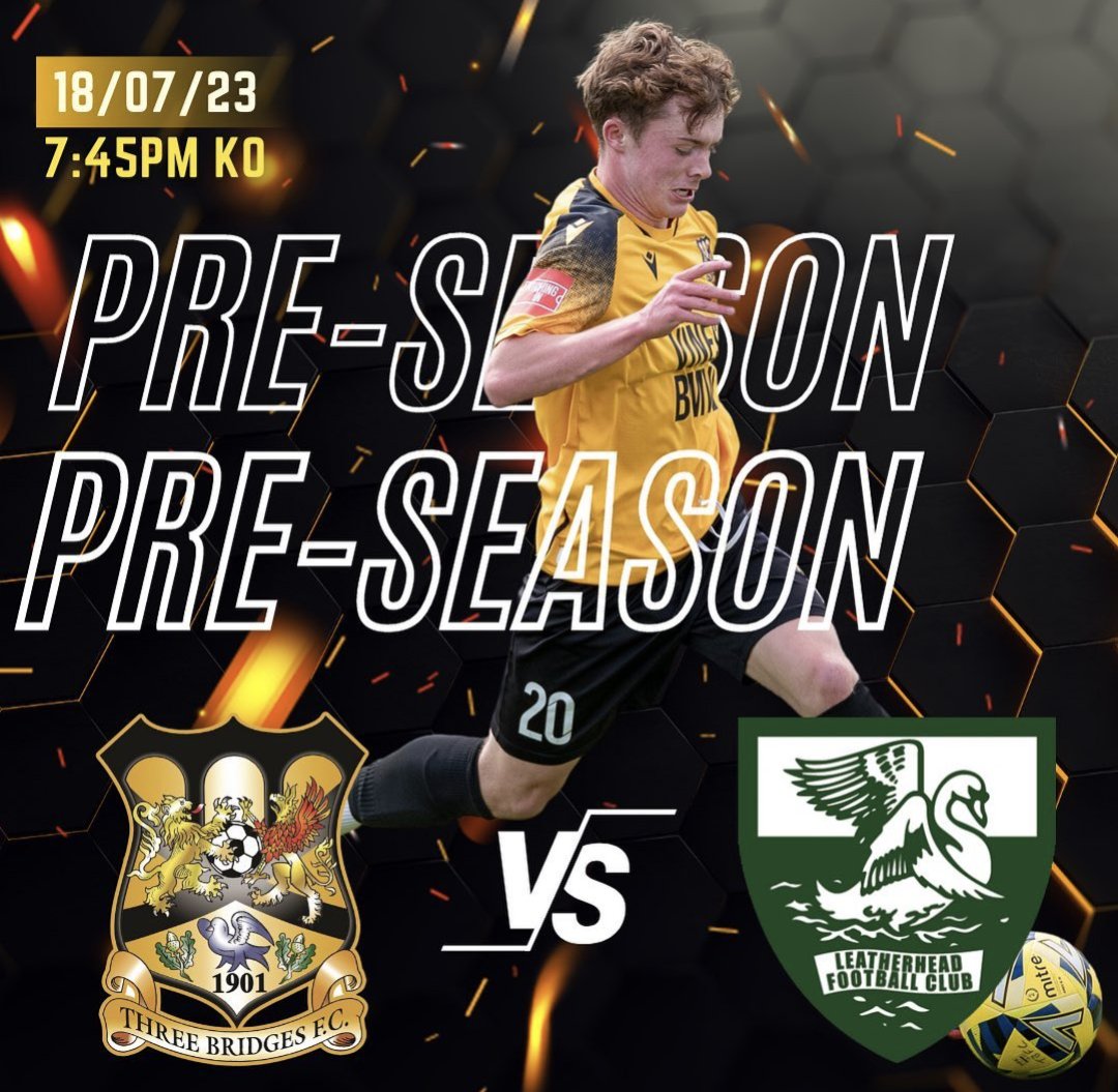 MATCHDAY ⚽

📆 Tuesday 18 July 
🆚 <a href="/LeatherheadFC/">Leatherhead F(C)</a>
🏆 PSF
📍Jubilee Field
⏰ KO - 7:45pm
🎟️ FREE ENTRY 

#UpTheBridges 🧡🖤