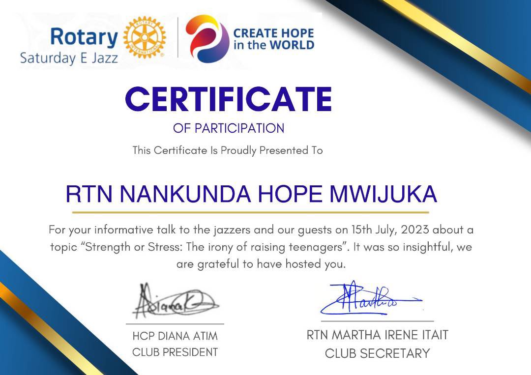 nankunda20's tweet image. Sharing with Rotarians about the Irony of Raising Teenagers and how well to improve communication between Parents and teens was my highlight for last week:

Much appreciation to Saturday E Jazz for the opportunity:
#CreatingHopeInTheWorld @Rotary @RaisingTeensUg1