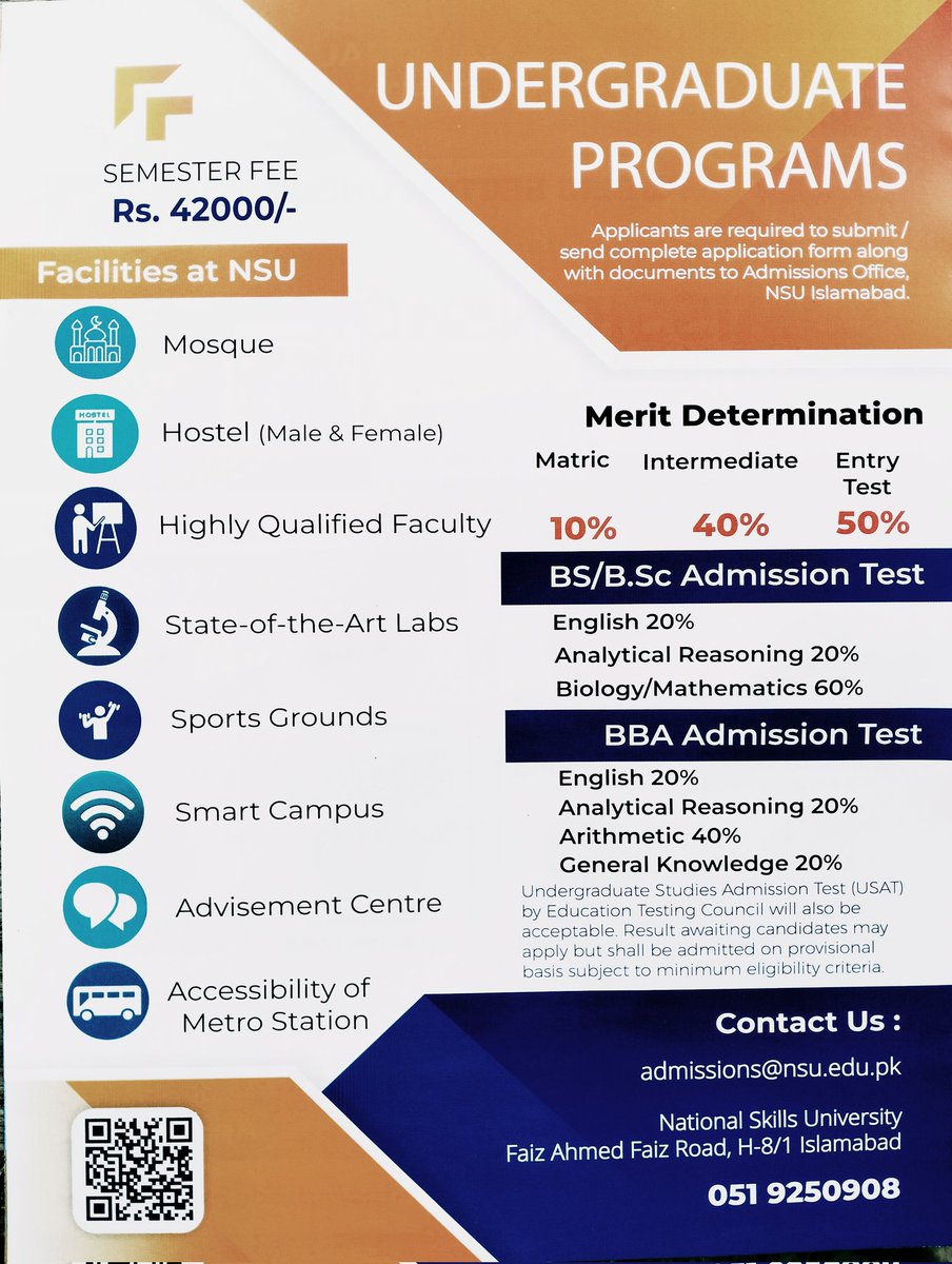 tanveer_tara's tweet photo. National Skills University
#Nationalskillsuniversity 

Admissions Fall 2023
For registration click on
https://t.co/C4cRjl5POu https://t.co/BUNXexeT3l