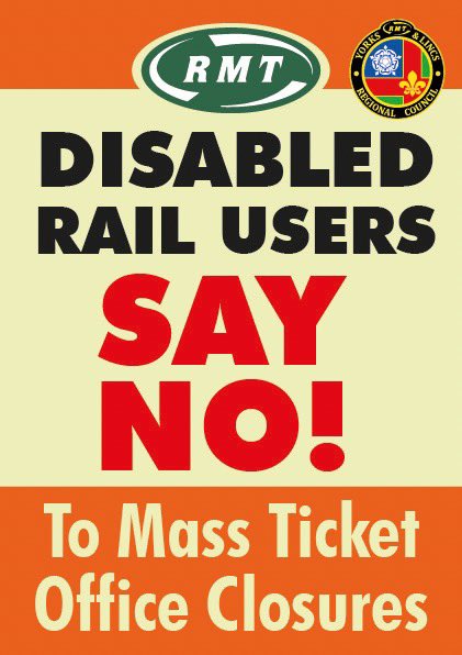 🚨Reminder!!🚨 Consultations to #SaveTicketOffices end on 26 July! #StaffOurStations for safety, accessibility, and mobility rights for disabled people!! Solidarity with @RMTunion ✊️