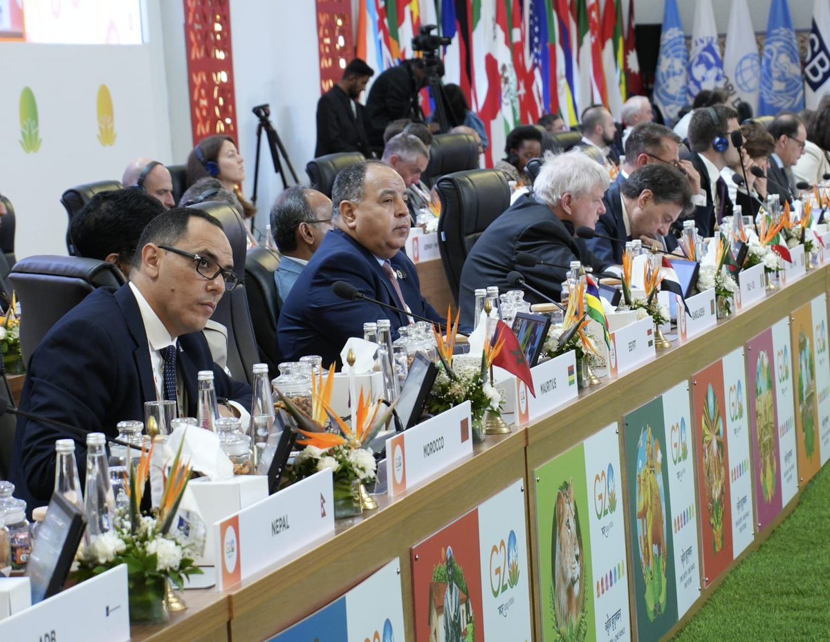 DDIndialive's tweet photo. In session 3, delegates shared their views on the outcomes from the International Financial Architecture WG for 2023. 

Progress under the #G20 #CommonFramework &amp; timely resolution of debt treatment were also discussed. 

#G20India @g20org #G20FMCBG https://t.co/L66RPCux01