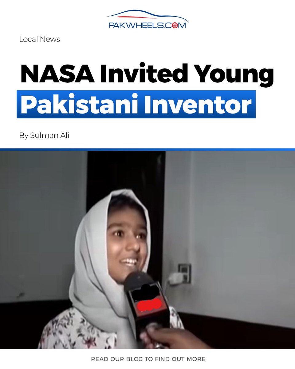 PakWheels's tweet photo. A 13-year-old Pakistani girl has invented an excellent device for drivers to tackle the issue of road accidents.

Read More: https://t.co/KRV1GN3aNp

#PakWheels #PWBlog #NASA #Pakistani #Inventor #AntiSleepGlasses https://t.co/6JK52VaWjn