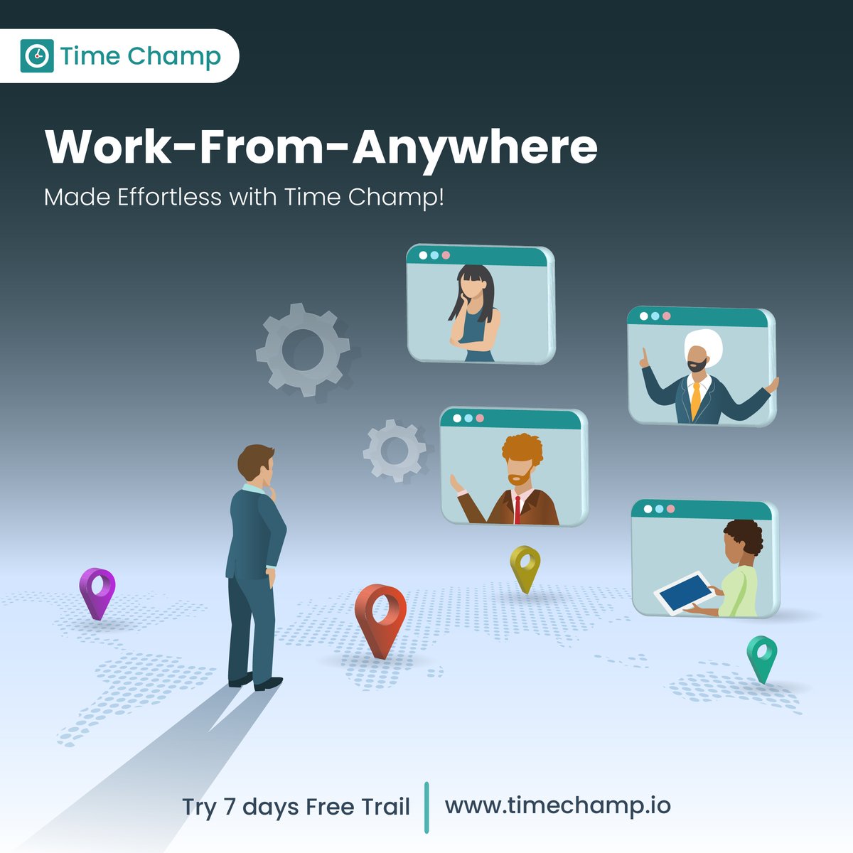 timechamp_io's tweet photo. Maximize productivity, streamline collaboration, and achieve the work-life balance of remote employees with Time Champ.

Try Time Champ with a 7-day free trial: https://t.co/X4UjJAOSLO

#WorkFromAnywhere #RemoteWorkMadeEasy #TimeChamp #EmployeeProductivity https://t.co/eb0QFzr2qh