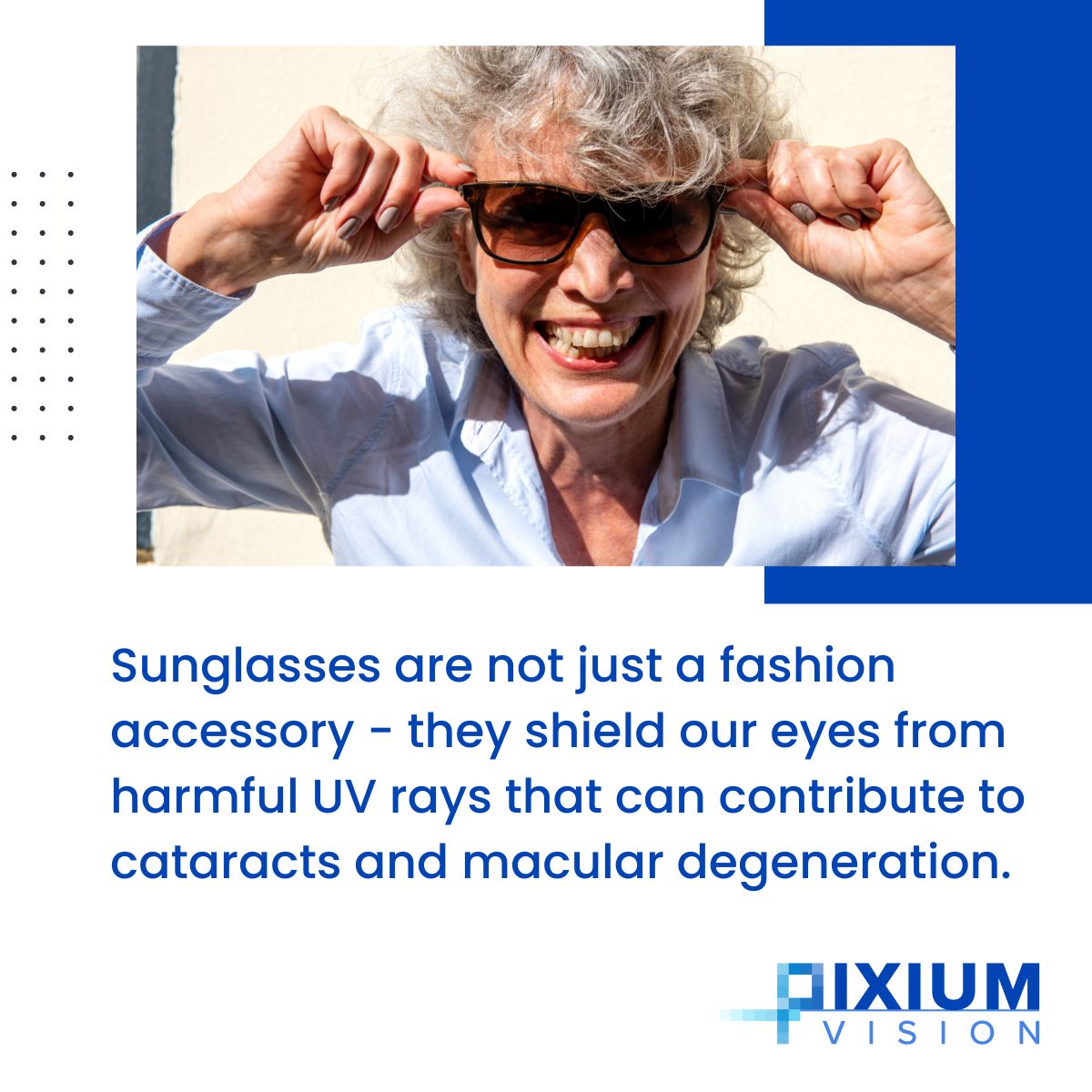 Sunglasses aren't just about fashion. They protect eyes from UV rays,  prevent cataracts, macular degeneration &amp; strain.

So, step out with them for a healthy vision. Prioritize eye health! ❤️👁️

#EyeHealth  #SunglassesProtection