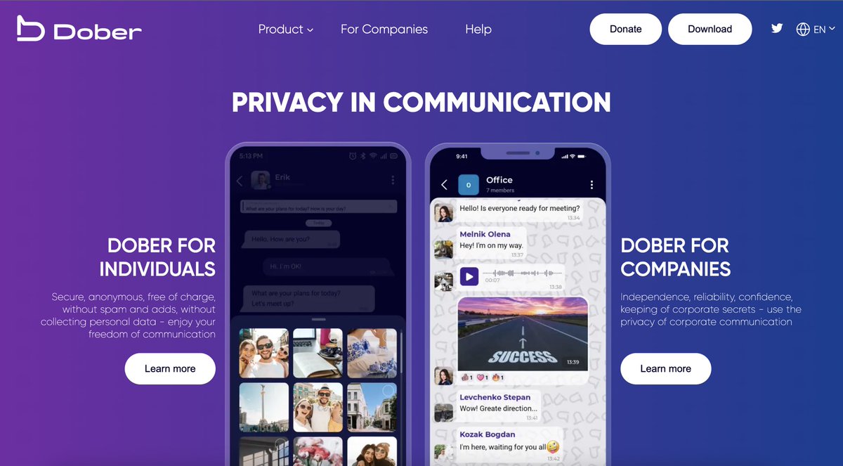 dober_chat's tweet photo. 🇺🇸We have updated our website 🥳. 

👇👇👇👇👇 
https://t.co/A6RrImBCyl 
We have added a lot of new information about our app for both "personal use" and "business use" https://t.co/U7JwGdC3kX