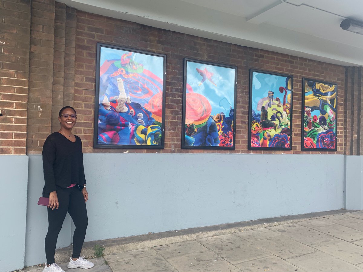 Feltham_Arts's tweet photo. Hounslow Summer of Culture 2023  Take a look at the latest Feltham Station Gallery Exhibition. This stunning and colourful artwork was created by the talented students from the @RiseSchoolUK with artist Nadine Fletcher For info about the exhibition visit https://t.co/iUhuC9BmSS https://t.co/BtbYRh7ub7