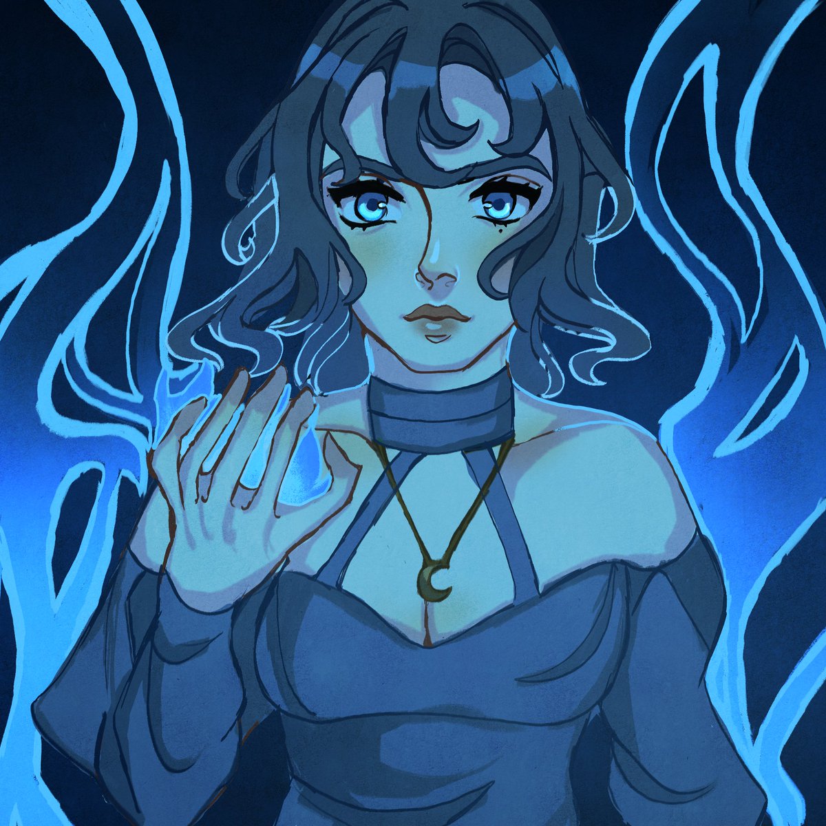 💙 Fan apprentice Cora 💙

Self indulgent piece of my arcana OC. 

#thearcana #dorianlive
#thearcanagame #fanapprentice #oc #illustration