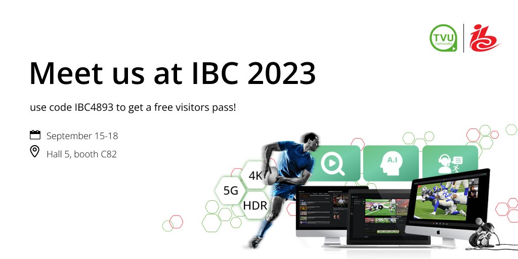 Excited for @IBCShow? Join us for hands-on demos of top-tier transmission, remote production, AI, FAST Streaming TV, and more. Discover our work in the #MediaSupplyChain. Grab a free pass and breakfast at our booth. Let's redefine #LiveStreaming together! hubs.li/Q01XNl3q0