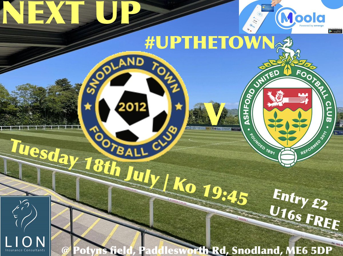 snodlandtownfc's tweet photo. BACK UNDER THE LIGHTS ⚽️
Here we go again TONIGHT when we entertain @IsthmianLeague side @AshfordUnitedFC under the lights at Potyns Ko 19:45
Come and give your support to Luke Wallonds new look squad @LionInsurance @SCEFLeague
#UPTHETOWN #BlueYellowarmy 💙💛💙💛 https://t.co/t8QJ0pLEb6