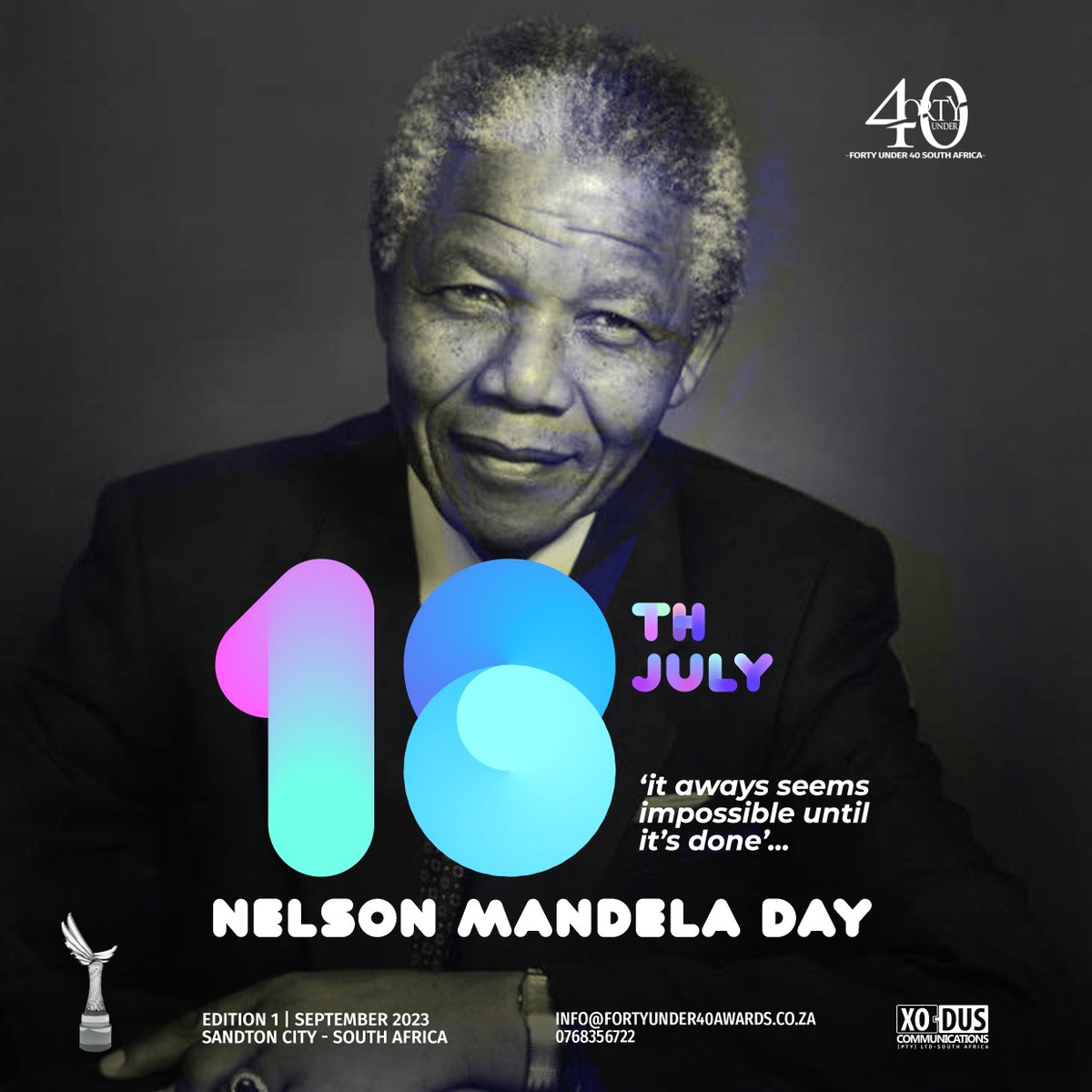 Remembering a true leader on Nelson Mandela Day.
Embrace equality, inspire change, and let kindness guide our actions. 🌍🤝 

#NelsonMandelaDay #LegacyOfLeadership