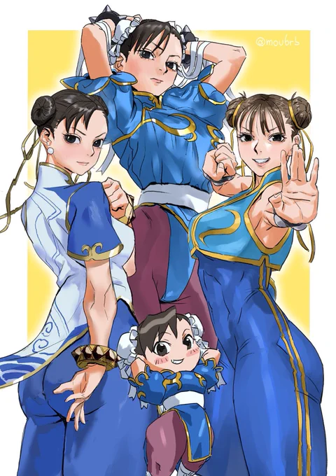 これ全部今年の2月に描いた絵だけど、この辺の絵今見てもいい感じだなー塗りが良い春麗は数年後またリメイクしたい 