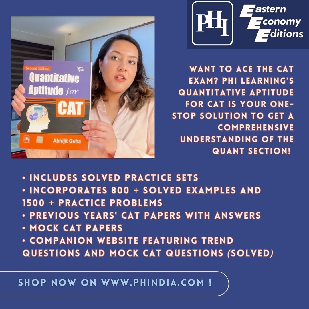 philearning's tweet image. Want to ace the CAT exam? Our text is designed with the CTP technique (Concept Through Problem). Buy from social.phindia.com/3rVHAcZP at 50% discount.!!
#catexam #crackcatexam #catexam2023 #HigherEducation  #publishing #HigherEd  #PHILearning