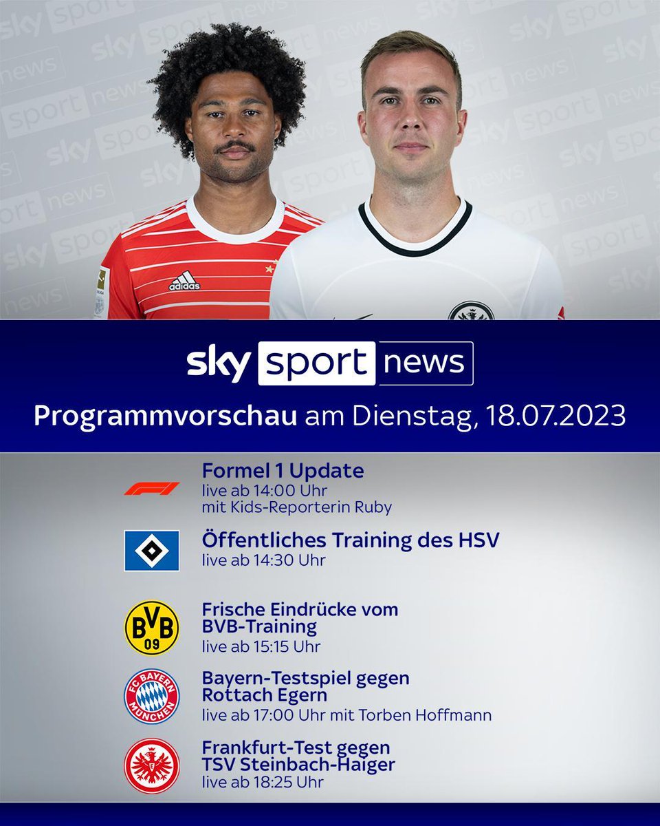 Sky Sport on Twitter "Unser Programm für heute. Schaut unbedingt rein