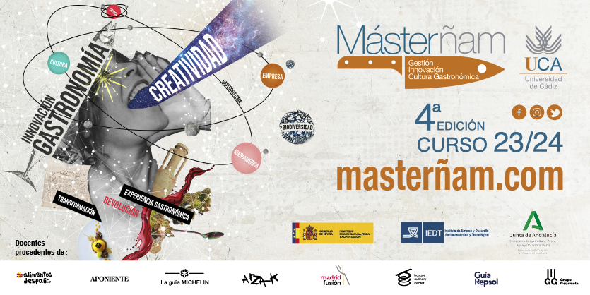 ¡Buenos días!😋

👉🏾Peinscripción disponible ya en <a href="/Masternam3/">Masterñam</a> de la <a href="/univcadiz/">Universidad de Cádiz</a> para el próximo curso 23/24
👉🏾Posibilidad de inscripción en #expertos y #cursos

📅Octubre 2023
📝bit.ly/46alrVp
ℹ masternam.com

#innovación #gastronomía #creatividad