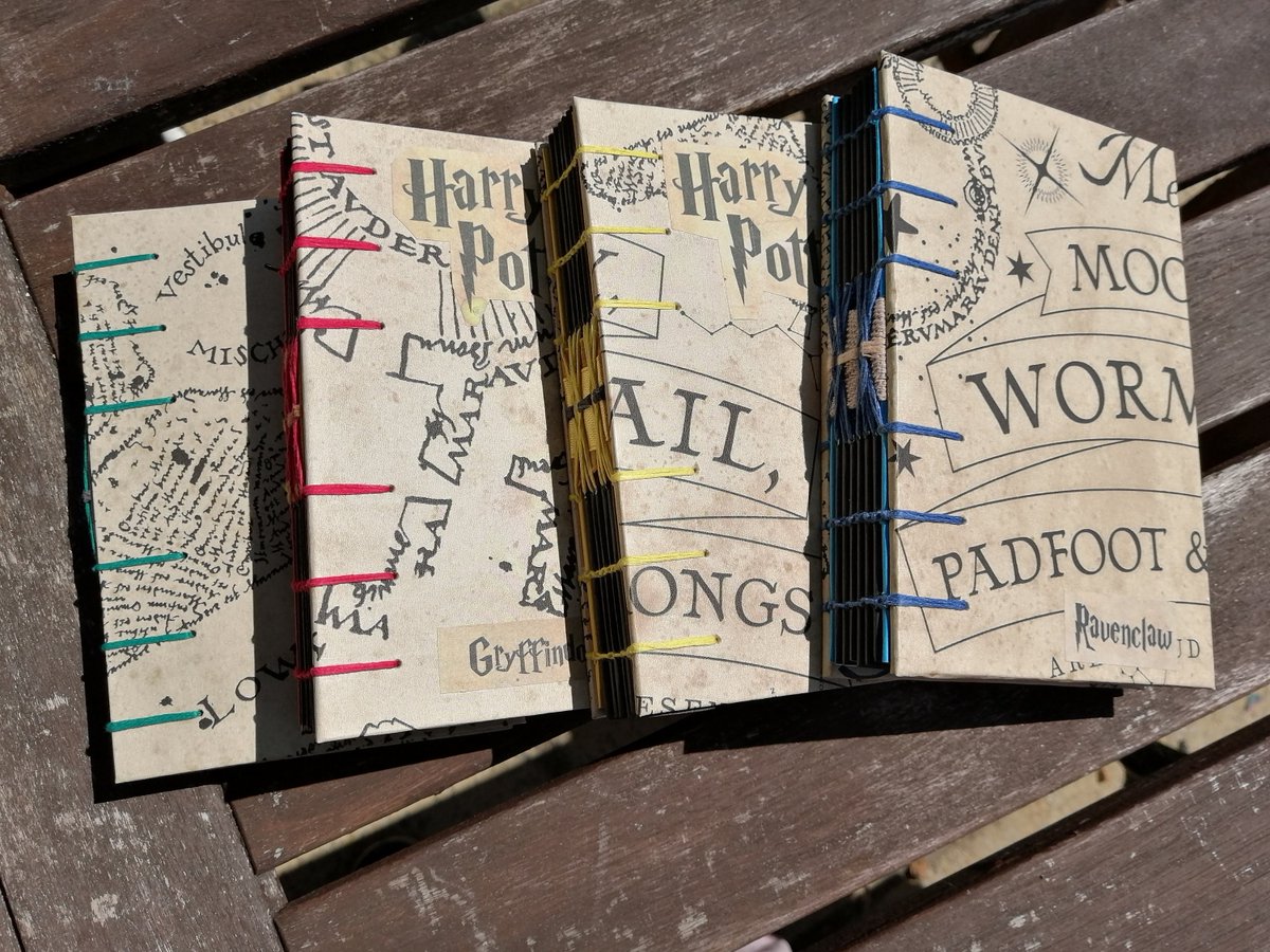 jaysharp's tweet photo. Choose you house from my #etsy shop: Handmade Wizarding Notebook or Sketchbook, Magical Map Jotter, Book Lover Gift for Writer, Artist or Journaler. https://t.co/Bfdk4y1IyB #beige #handmadecopticbook #eyecatchingjotter #birthdaygift #specialoccasion # https://t.co/WvwHuNh56P
