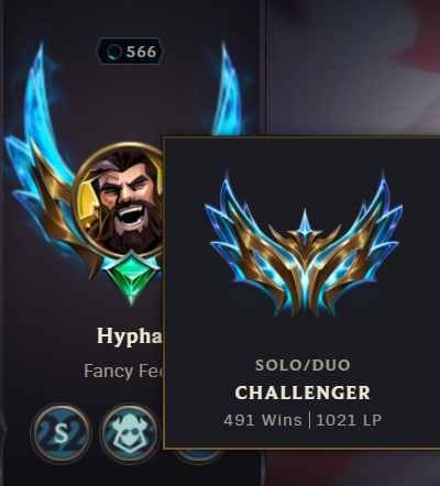 lolhypha's tweet photo. 2x Challenger. 1k LP end of season. Literally from 400 LP to 1k in 5 days. https://t.co/EKob1mTV4D