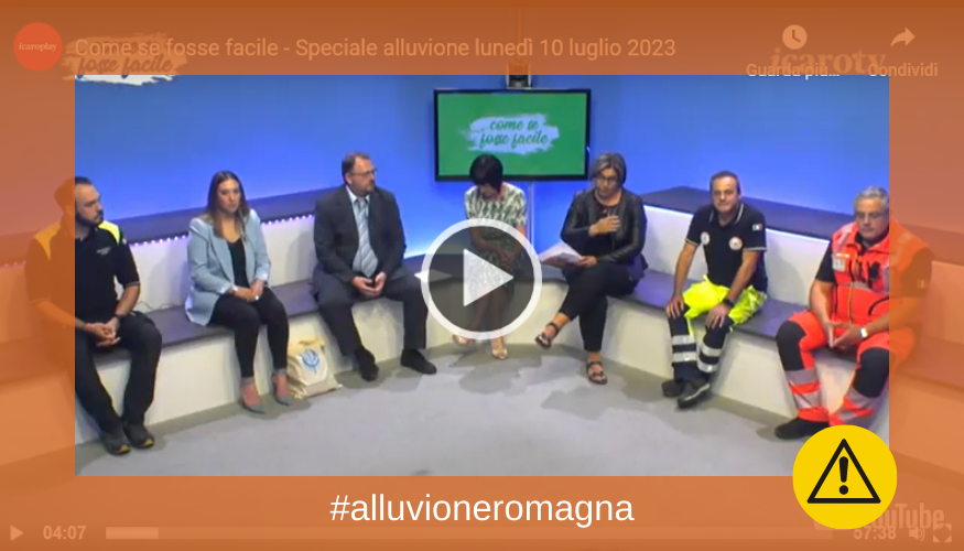 VolontaRomagna's tweet photo. 🌧️ Speciale #alluvione è online 💪
Su @IcaroNewsrimini è possibile rivedere la puntata di Come se fosse facile... Il volontariato fa il punto su quanto accaduto in #romagna
Tanti gli ospiti in studio, il nostro grazie per il loro contributo 🙏
https://t.co/pzJkBh9yjv https://t.co/w6577xk0F9